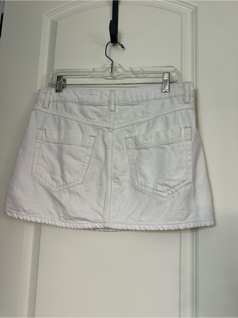 White Asymmetrical Mini Skirt - Picture 6 of 13